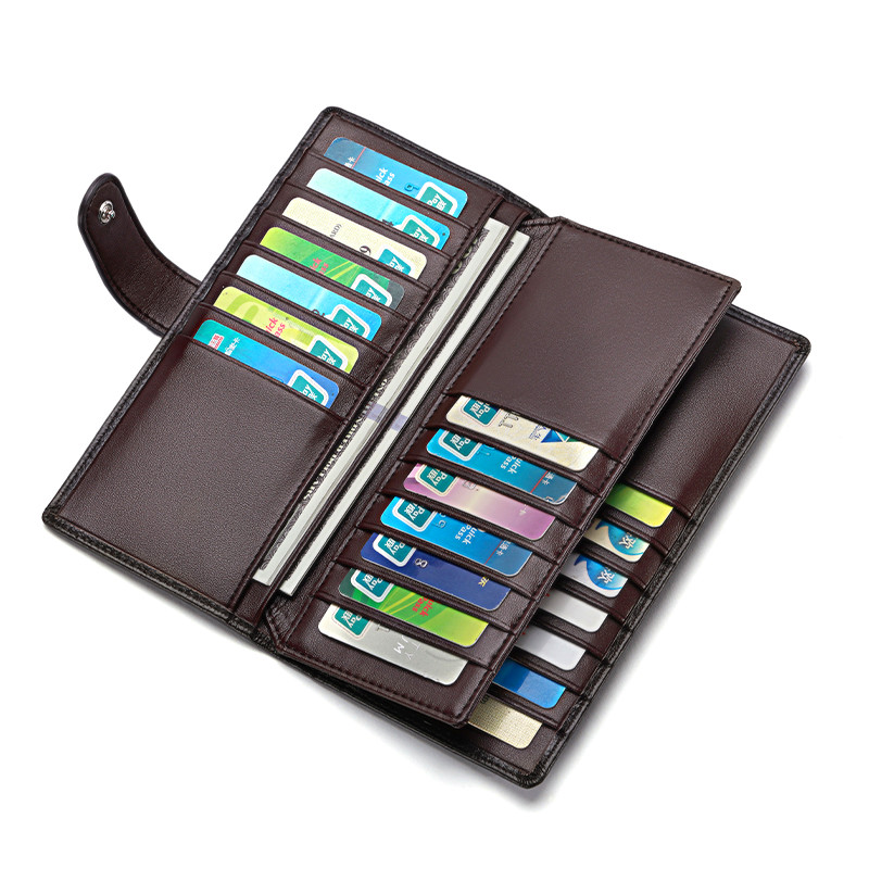 依岚迪真皮防盗刷多卡位卡片包