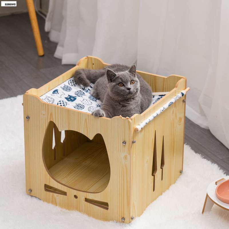 猫窝夏季猫咪吊床猫别墅猫柜猫屋封闭式猫床多层宠物用品