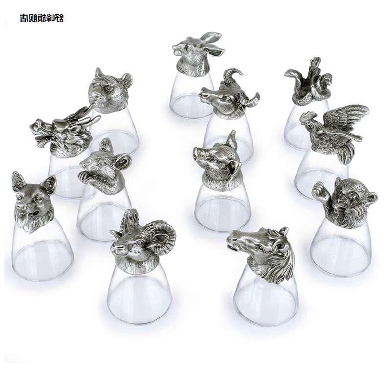 十二生肖白酒杯送爸爸长辈创意生日水晶茶桌杯子礼品玻璃酒具套装