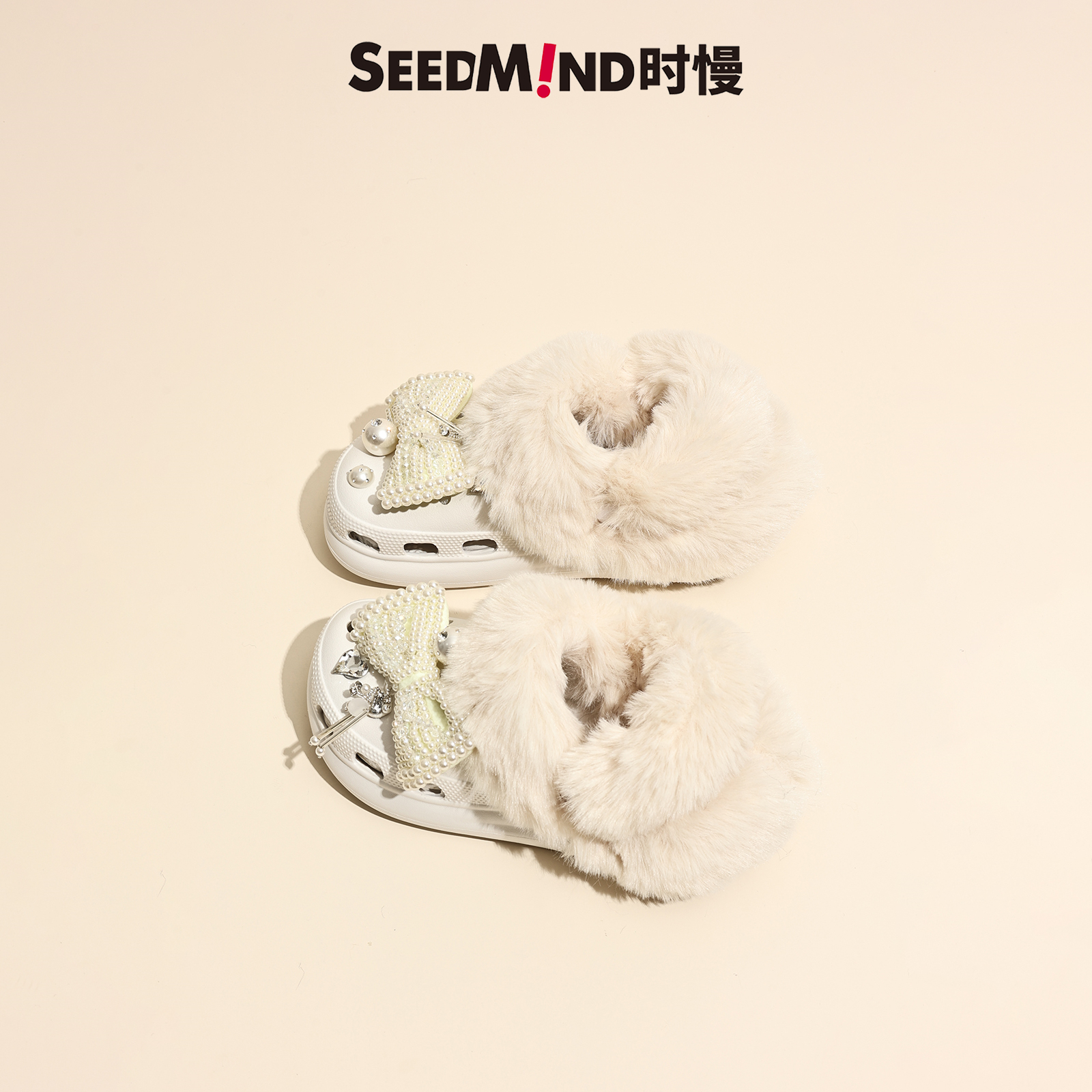 Seedmind把珍珠与心的浪漫都钉在洞洞鞋上~婚纱秀禾宴会高跟婚鞋