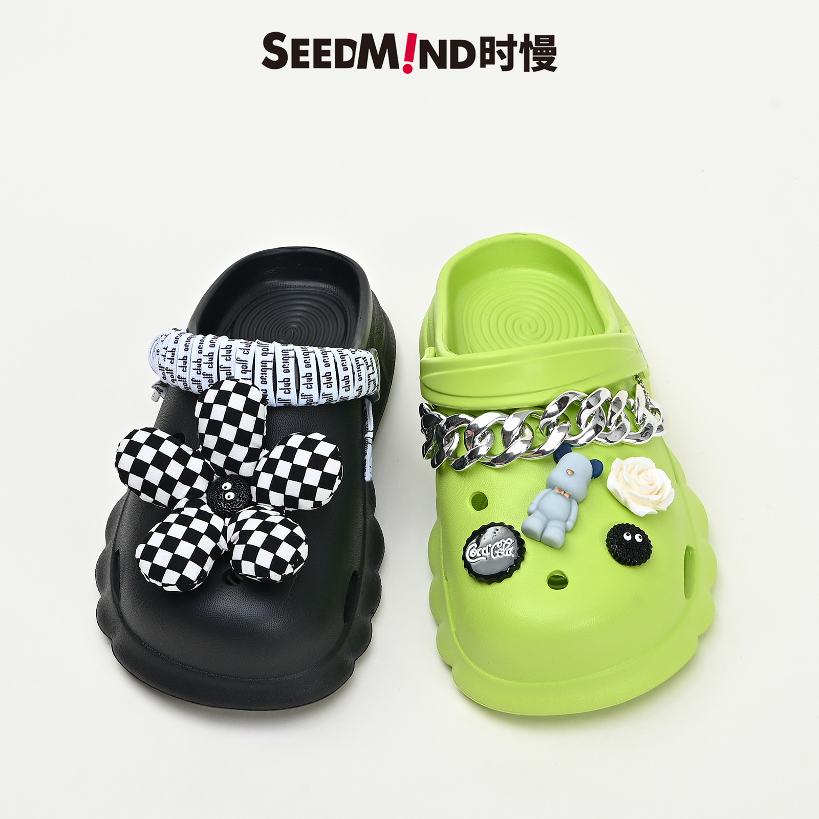 鞋扣洞洞鞋配饰卡骆驰diy花朵链条小熊饰品cross配件鞋花适配卡扣