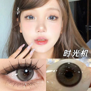 美瞳时光机冷感蓝灰色14.2mm日常舒适隐形眼镜年抛女JQ 小直径爆款
