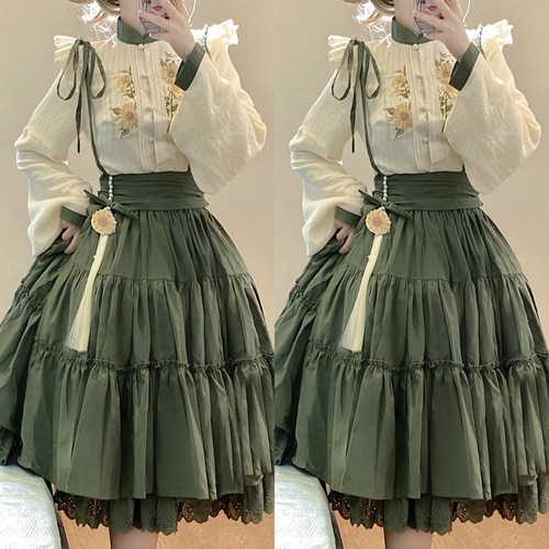 国风Lolita汉元素日常田园半裙