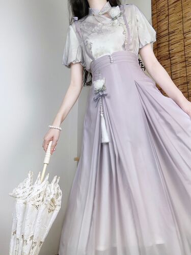 新中式汉元素汉服背带裙