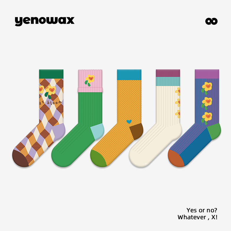 异能无限心花假日系列可爱棉袜