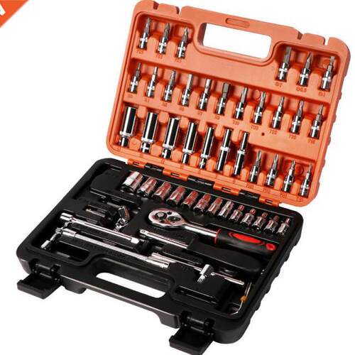 53pcs Combination Tool Wrench Set Batch Head Ratchet Pawl So