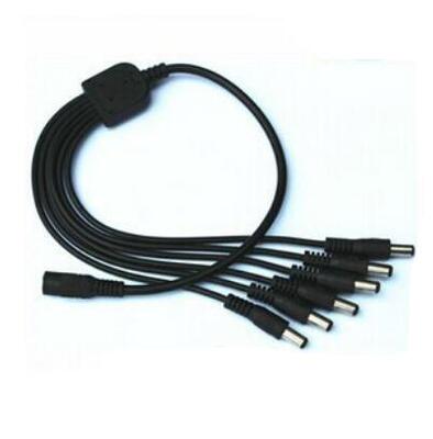5.5x2.1mm 1 female to 6 male low voltage 12v dc cable