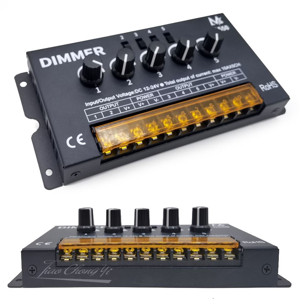 RGBW RGBWW LED Dimmer Controller DC5-24V D550 10A x 5CH for