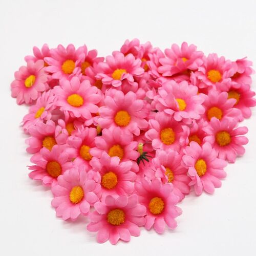 100PCS/lot 4cm Mini Daisy Decorative Flower Artificial Silk