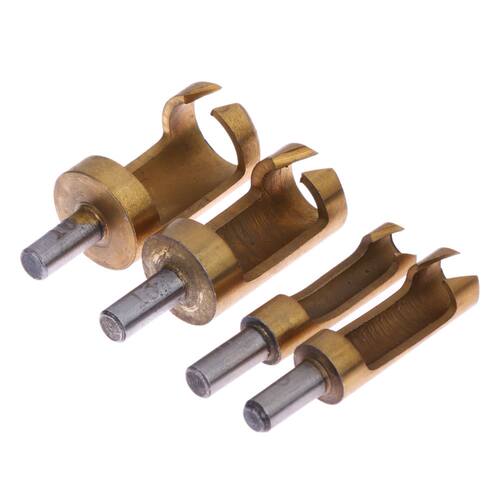 4pcs Wood Plug Cutter Set Titanium Coated 6mm 8mm 13mm 16mm