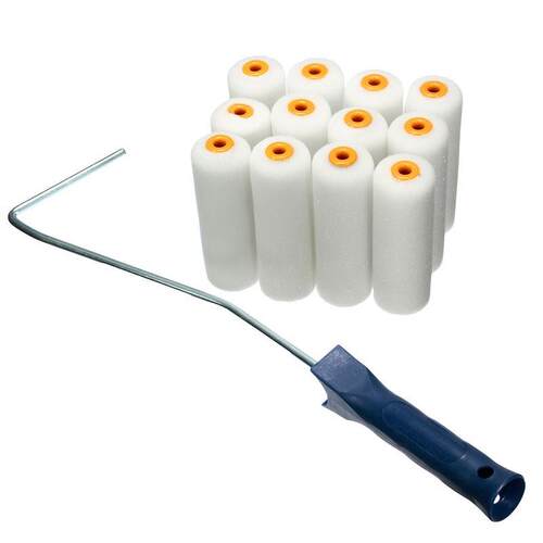 13Pcs/Set 100mm Craft Paint Foam Rollers Decorators Brush Sm