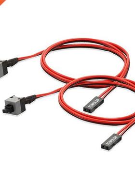 10Pcs 50cm 2 Pin SW PC Power Cable on/off Push Button ATX Co