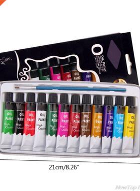 12 Colors Oil Painting Paint Drawing Pigment 12ml Tubes with