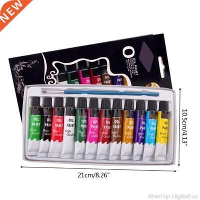 12 Colors Oil Painting Paint Drawing Pigment 12ml Tubes with