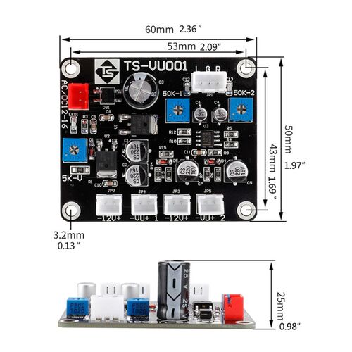 VU Meter TN-90A Power Amplifier Panel Level DB Meter with D