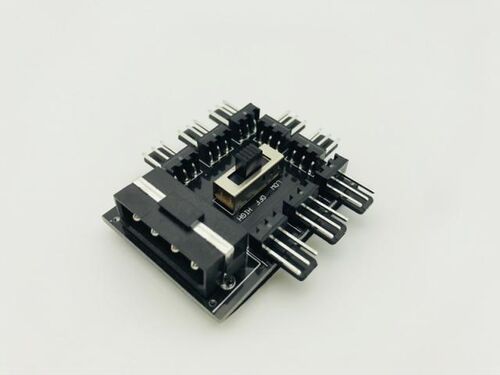 PC 1 to 8 4Pin Cooling Fan  Molex Cooler Hub Splitter Cable