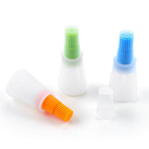 Portable Silicone Oil Bottle with Brush Grill Oil Brushes Li