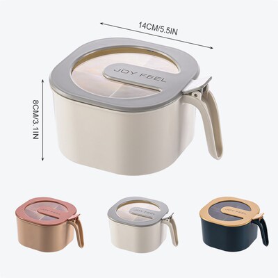 Convenience Seasoning Box Spice Jars Four Compartment Condim