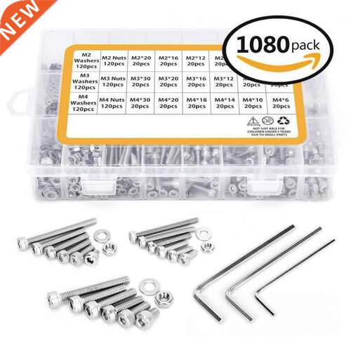 1080 Pieces Of Model M2 M M4 04 Stainless Steel Hexagon Sc