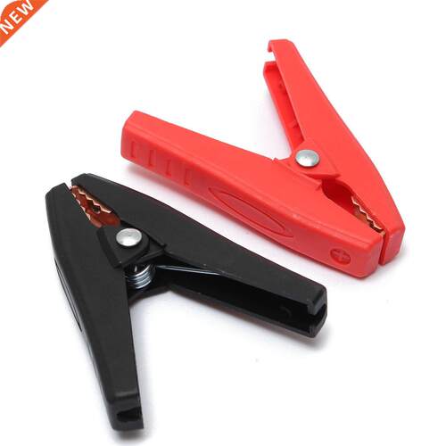 2pcs Durable 100A Insulated Crocodile Alligator Clip Car Ba