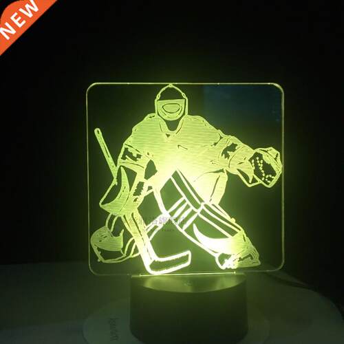 ce Hockey Goale 3D Modellng Table Lamp 7 Colors Change LE