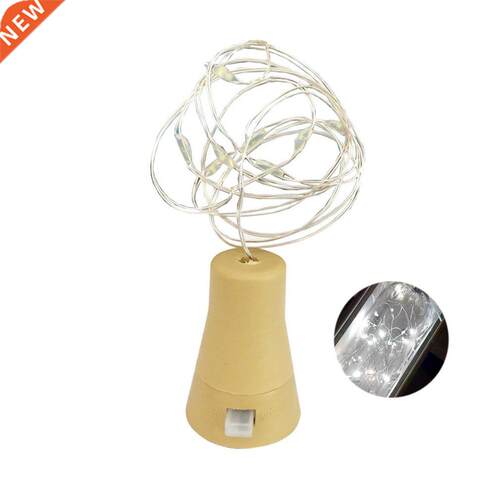 10LED Solar Powered Wine Bottle Lights Romantic Cork Fairy L