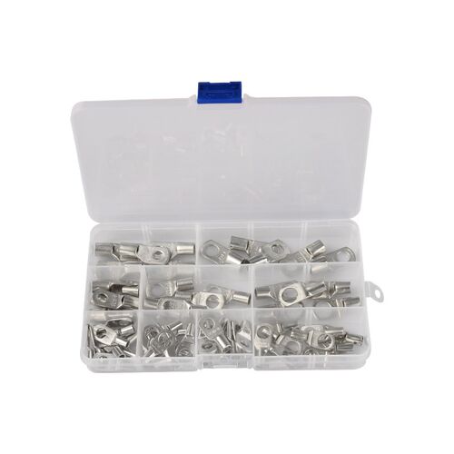 65Pcs SC Bare Terminals lug Tinned Copper Lug Ring Seal Wire