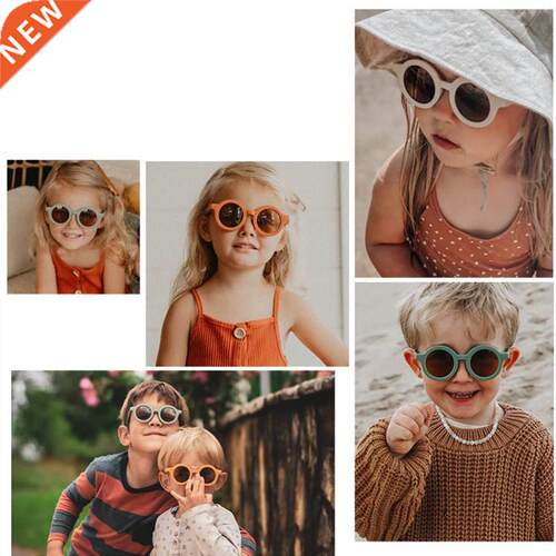 Baby Sunglasses Matte Children Sunglasses Fashion Round Fram