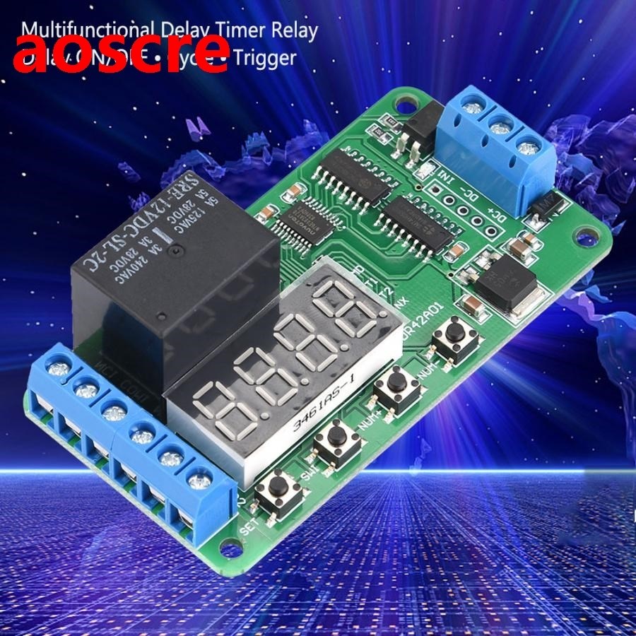 DR42A01 12V Dual Channel Timing Relay Multifunctional DPDT0