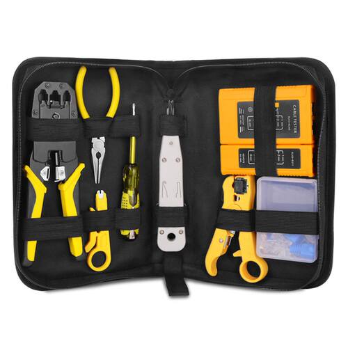 Handskit RJ45 RJ11 RJ12 Network Repairing Plier Tool Kit wit
