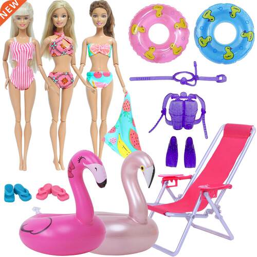 Cute Doll Swimwear Lifebuoy Swimming Rings Swimsuits Bikini