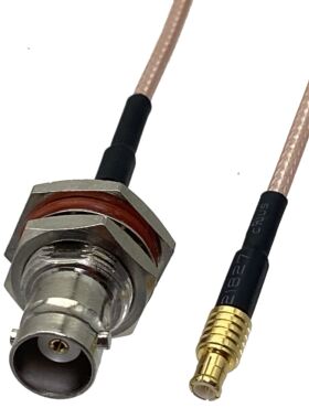 1pcs RG316 Cable BNC Female Jack Nut Bulkhead to MCX Male Pl