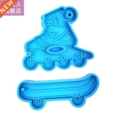 Roller Skates Skateboard Shaped Keychain Epoxy Resin Mold Ke