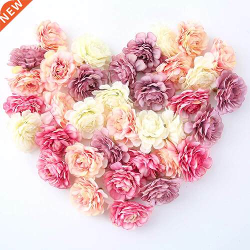Artificial Flowers 5Cm Silk Rose Head Diy Home Room Wedding