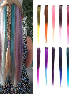 Synthetic Leeons Clip In one Pieces Hair Extensions Heat Res