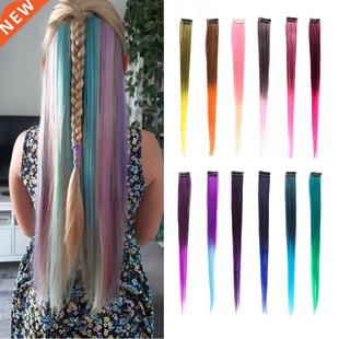 Synthetic Leeons Clip In one Pieces Hair Extensions Heat Res