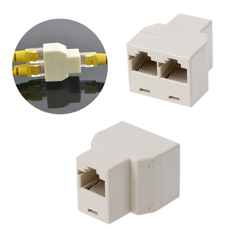 RJ45 CAT5 CAT5E Network Ethernet 1to2 Connector Adapter Netw