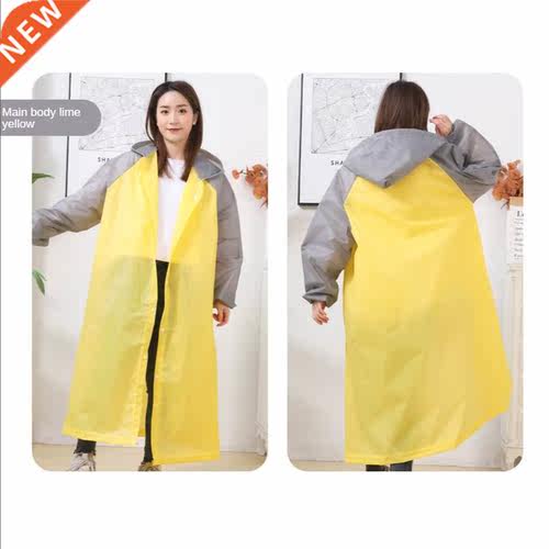 2021 New Long Raincoat Outdoor Raincoat Stitching Pattern Wa