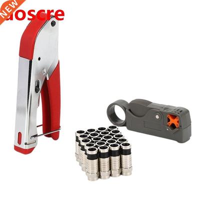 Rg59/Rg6 Coaxial Cable Cable Cable Clamp Wire Stripper Set P