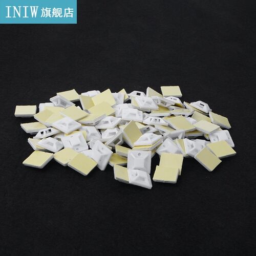 New High quality 100pcs 20x20mm Self Adhesive Cable Wire Zip