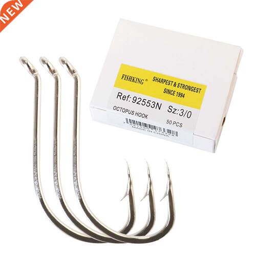 50/100pcs 1/0#-5/0# Hook Strong High-Carbon Steel 92553N Jig