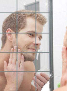 16pcs/set Mirror Wall Stickers Self-adhesive Tiles Furniture