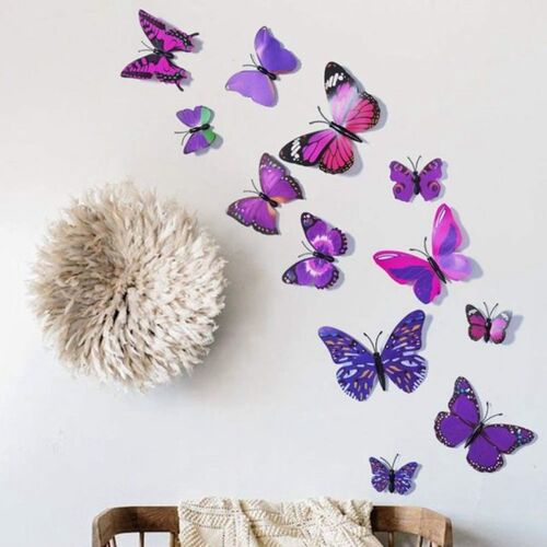 12pcs set 3D Butterfly Wall Sticker on the wall Home Decor M