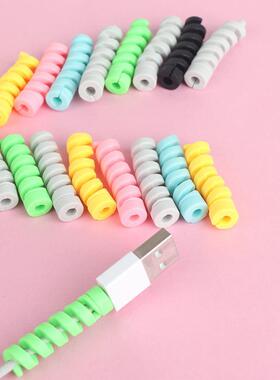 Spiral Cable protector Data Line Desk Set Earphone Cable Or