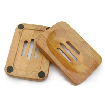 Wooden Natural Bamboo Soap Dish Wooden Storage Soap Rack Pla
