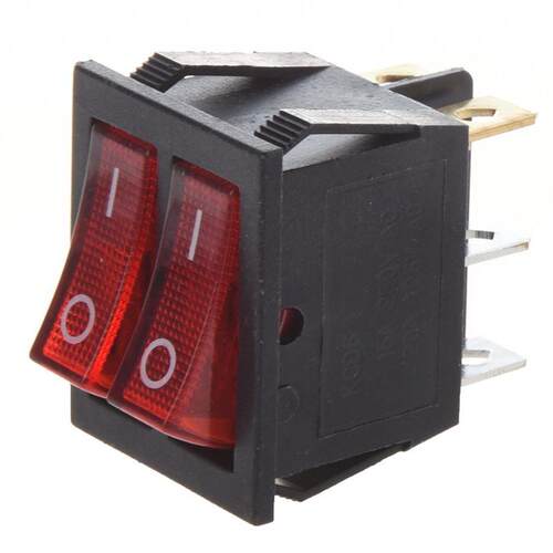 2 pcs red black parts AC 250V / 15A 125V / 20A 6-pin boat sw