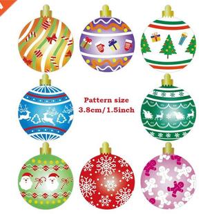 1 Roll Sticker(500PCS) Christmas Wrapping Window Labels Stic