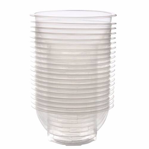 20Pcs Clear Plastic Disposable Rice Serving Bowl Outdoor Pic