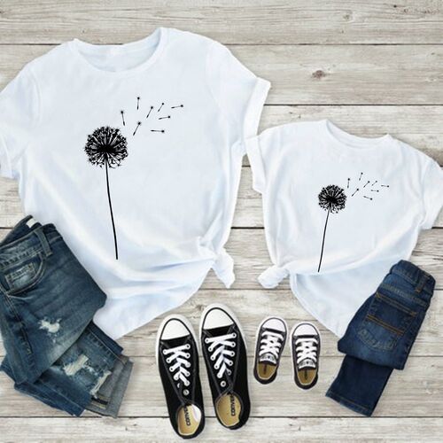 Dad and Son Clothes T-shirts Aesthetic Tshirt Mother Daughte