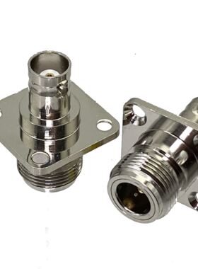 1Pcs N Female Jack to BNC Female Jack 4 Holes Flange RF Adap